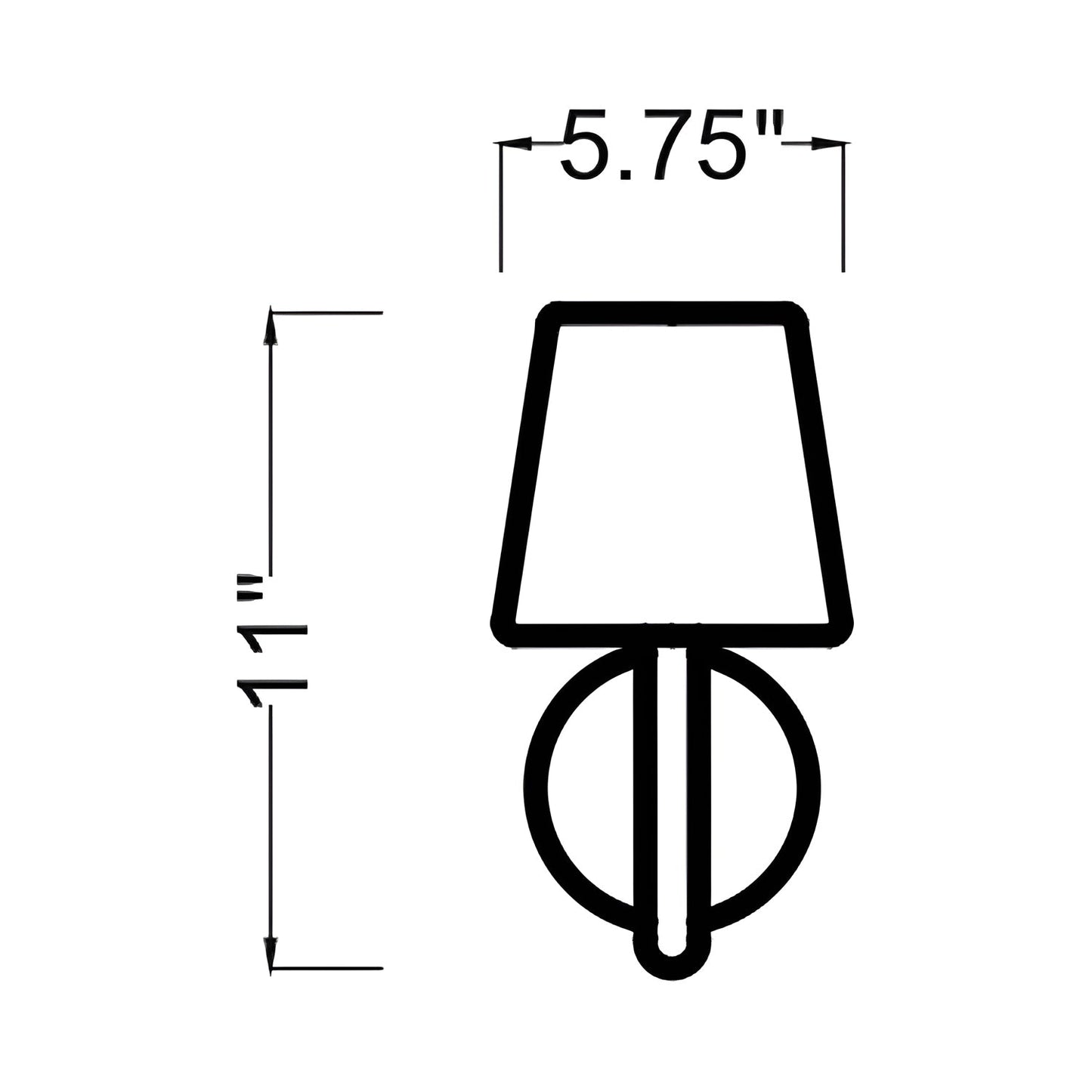 Vilera Wall Light - line drawing.