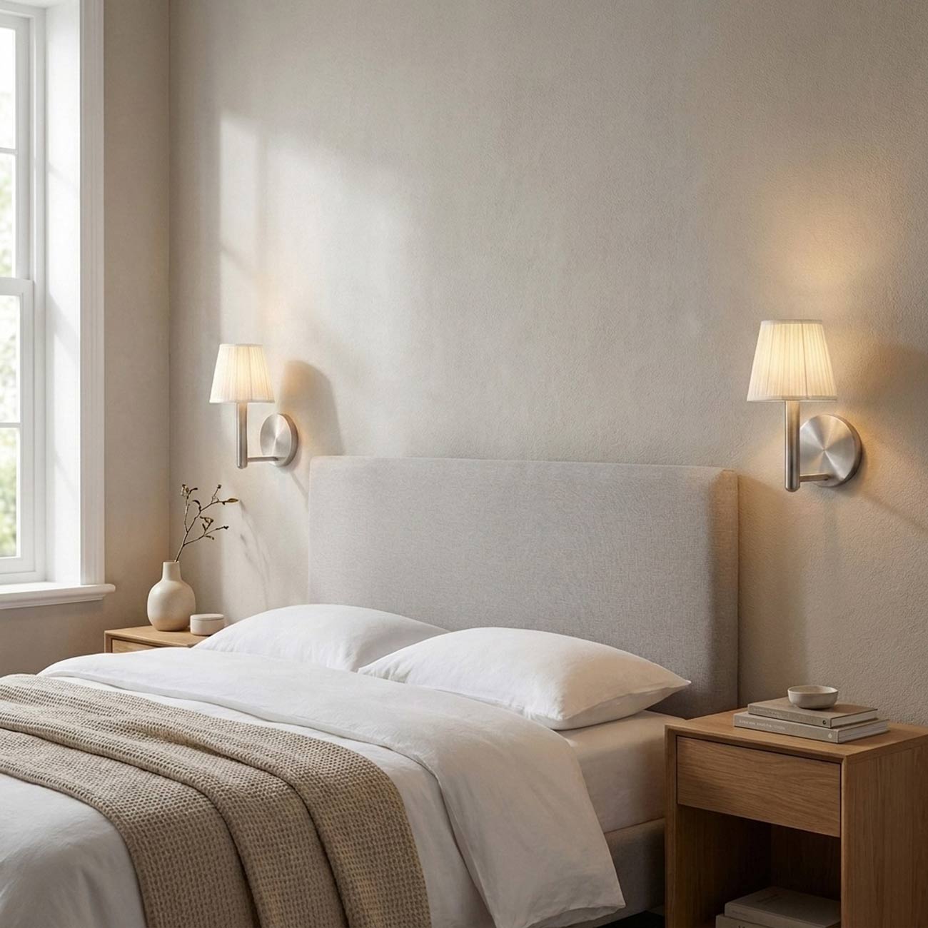Vilera Wall Light in bedroom.