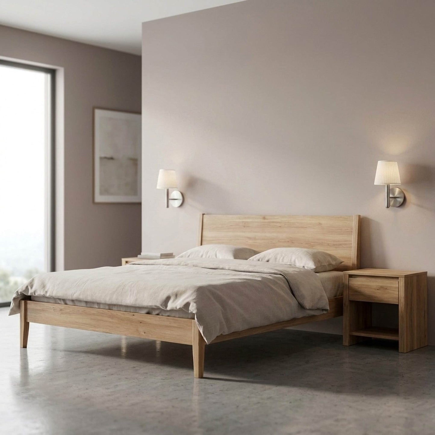 Vilera Wall Light in bedroom.