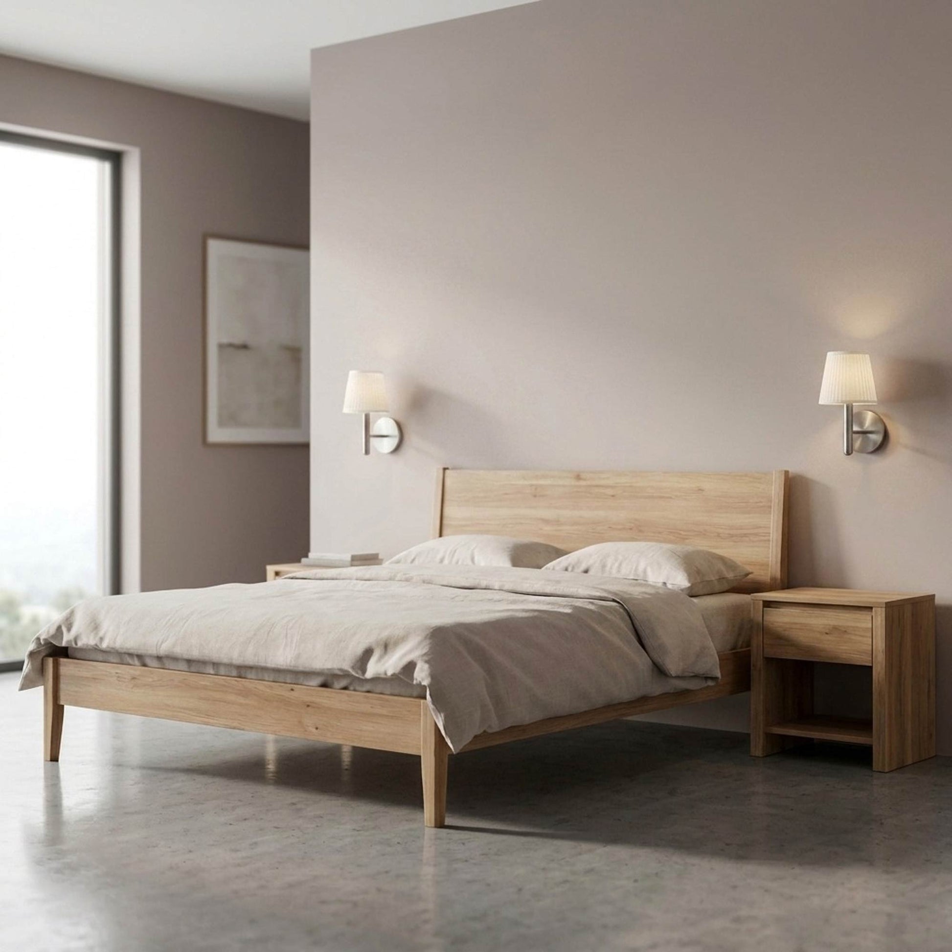 Vilera Wall Light in bedroom.