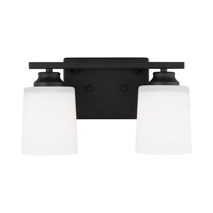 Vinton Bath Vanity Light in Midnight Black (2-Light/Not Included).