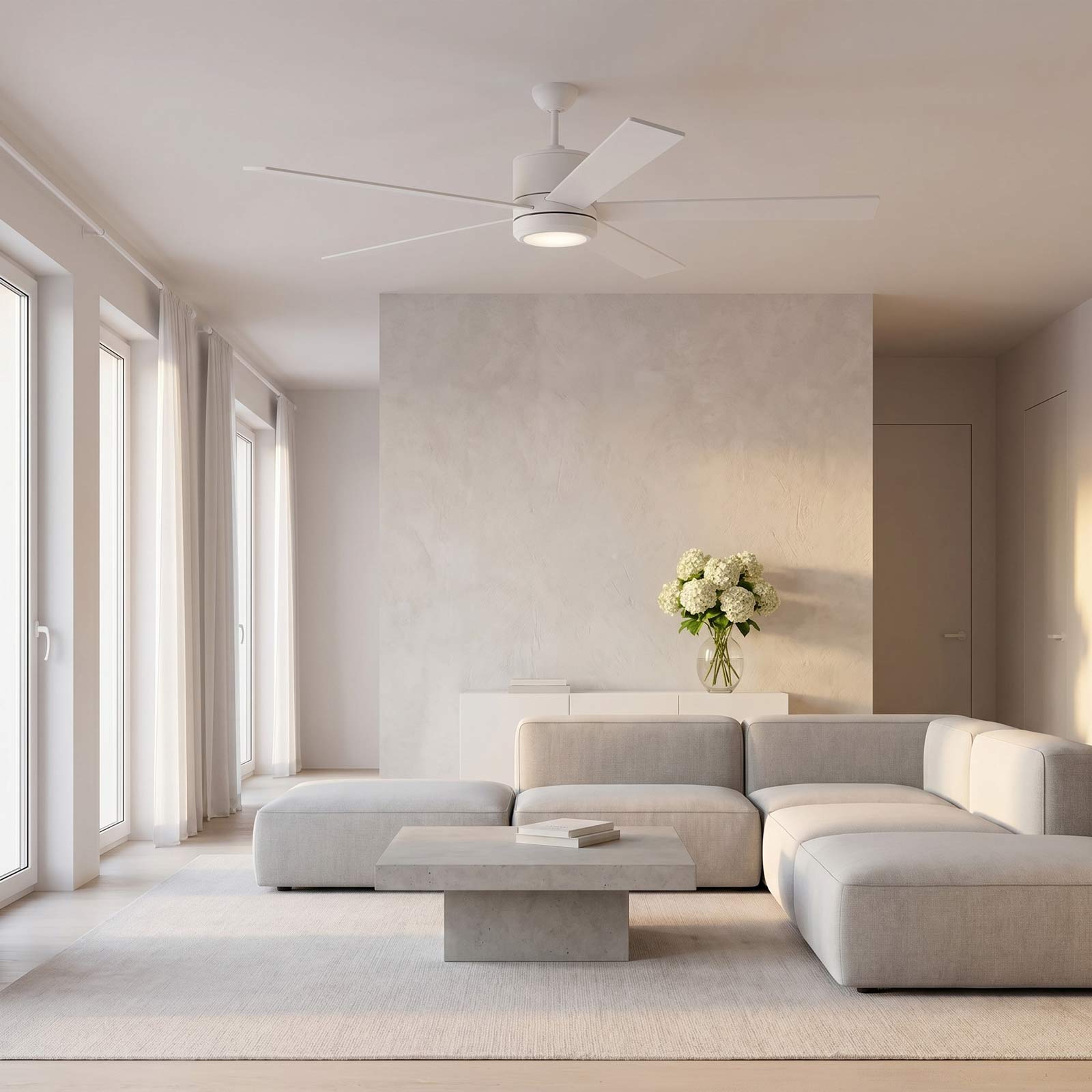 Vision LED Ceiling Fan in living room.
