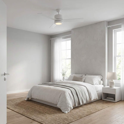 Vision Max LED Ceiling Fan in bedroom.