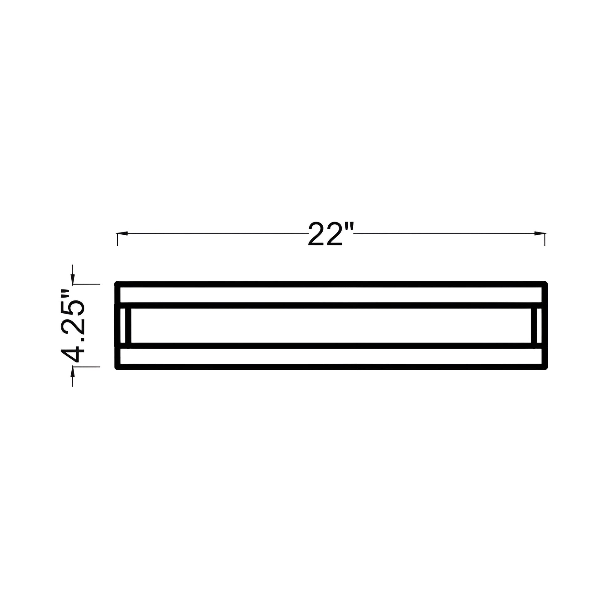 Weston LED Bath Vanity Light - line drawing.