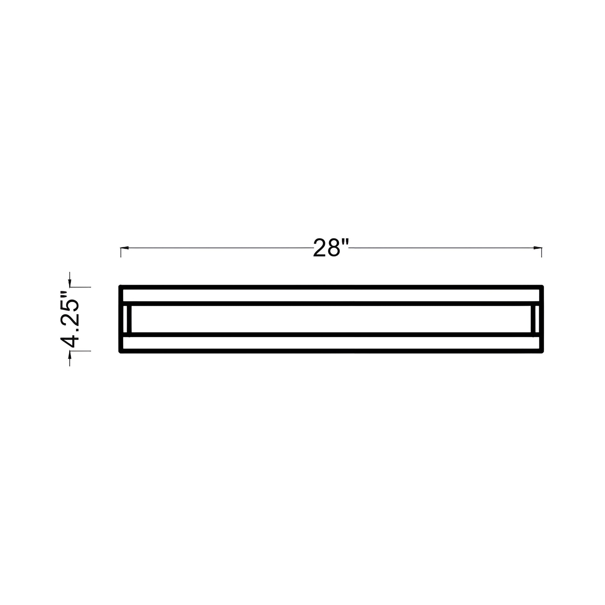 Weston LED Bath Vanity Light - line drawing.