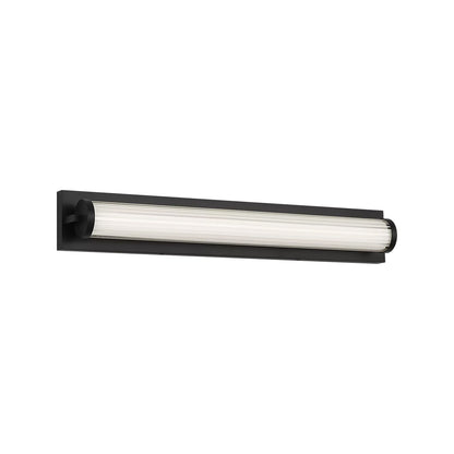 Weston LED Bath Vanity Light in Midnight Black (28-Inch).