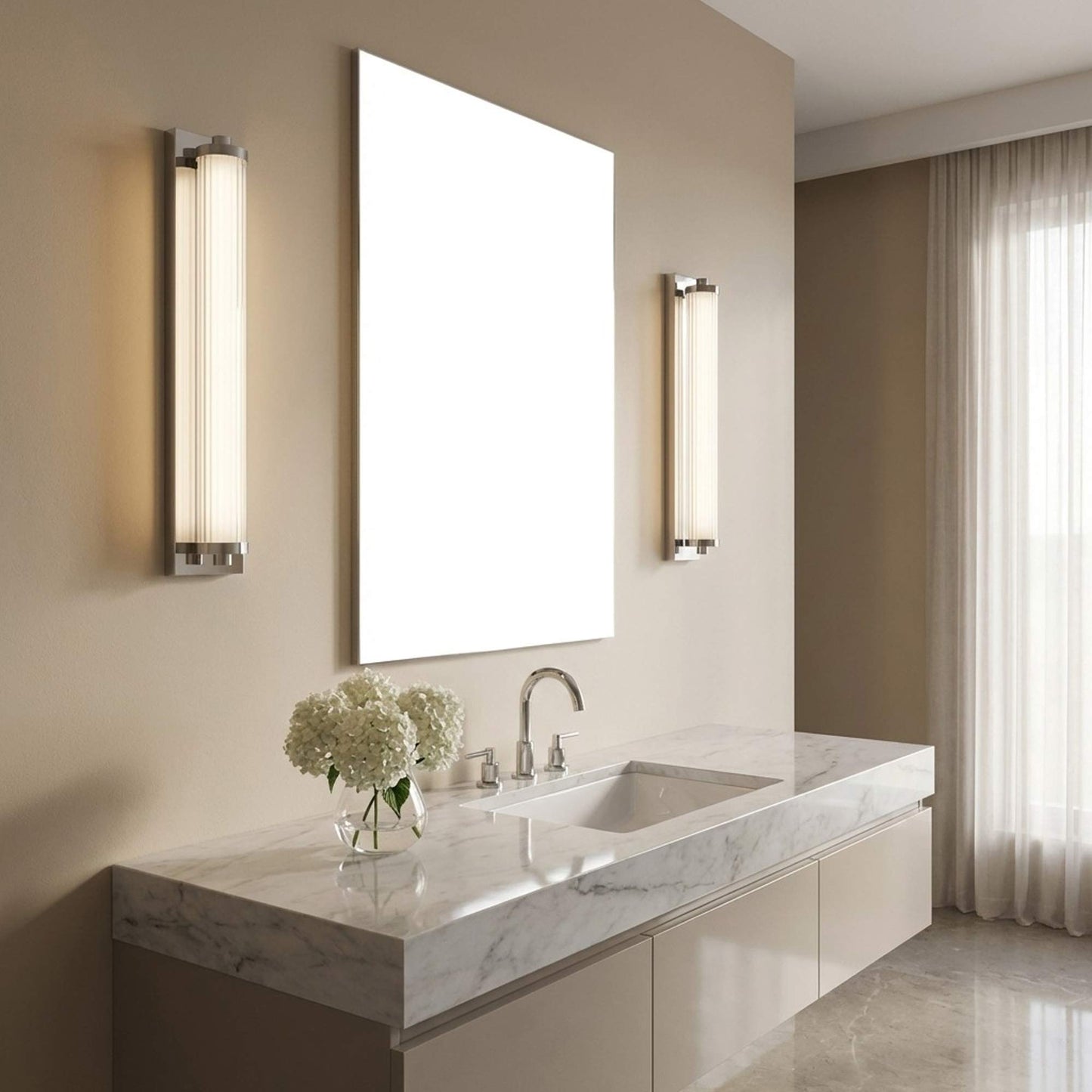 Weston LED Bath Vanity Light in bathroom.