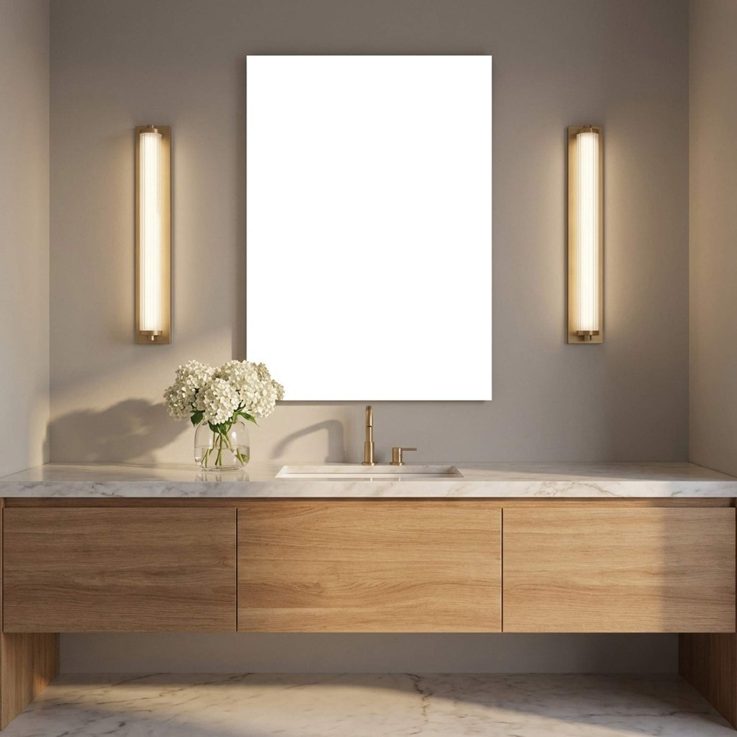 Weston LED Bath Vanity Light in bathroom.