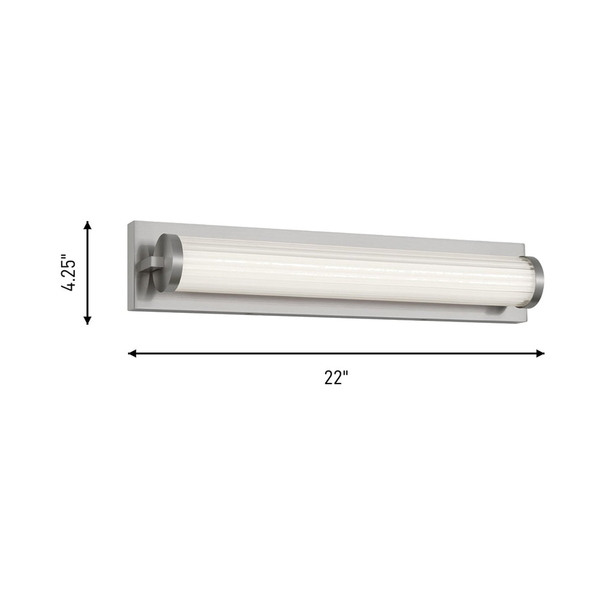 Weston LED Bath Vanity Light - line drawing.