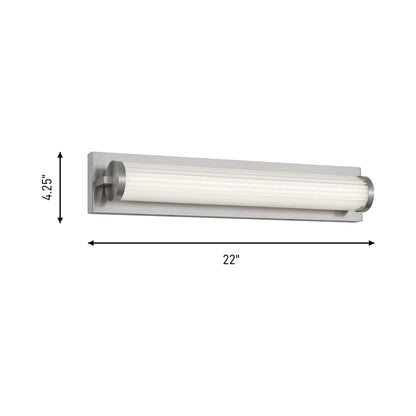 Weston LED Bath Vanity Light - line drawing.