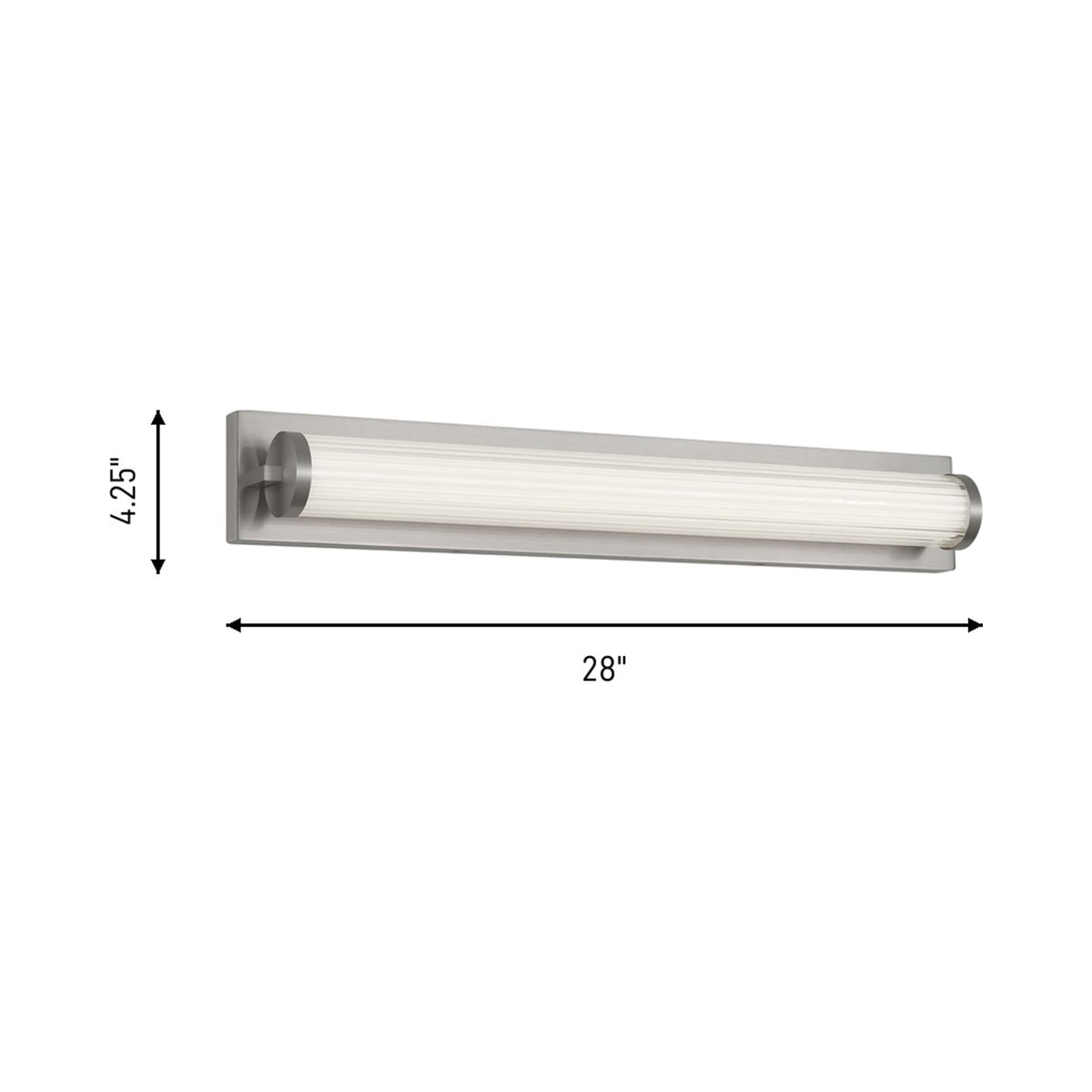 Weston LED Bath Vanity Light - line drawing.