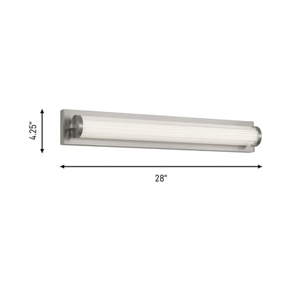 Weston LED Bath Vanity Light - line drawing.