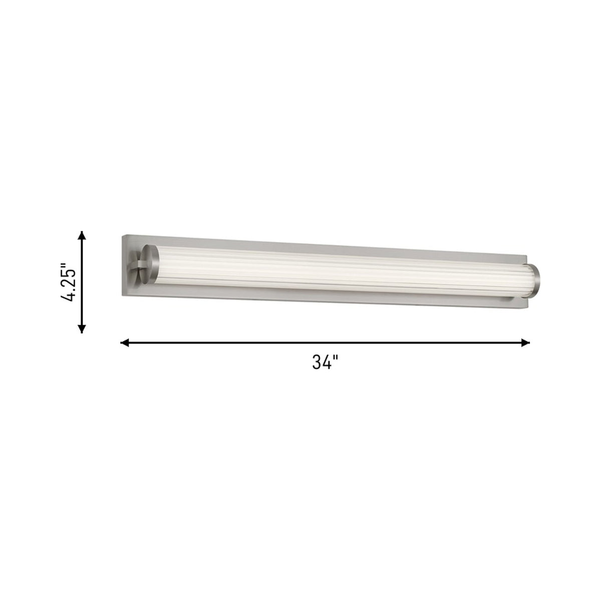 Weston LED Bath Vanity Light - line drawing.