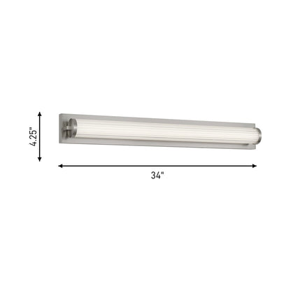 Weston LED Bath Vanity Light - line drawing.