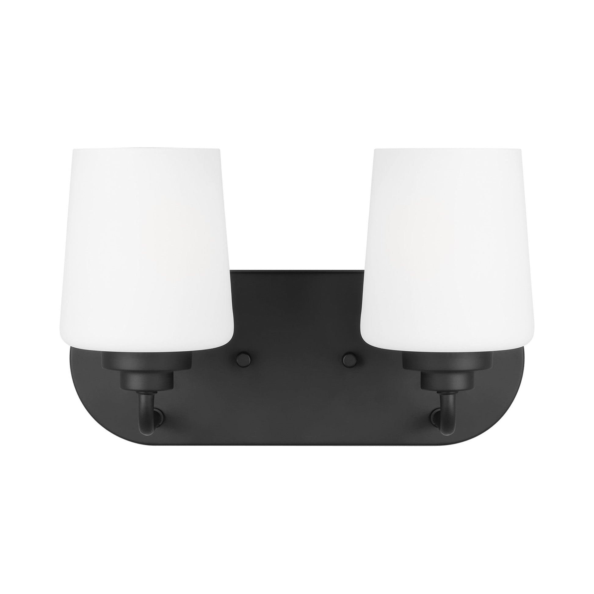Windom Bath Wall Light in Midnight Black (2-Light).