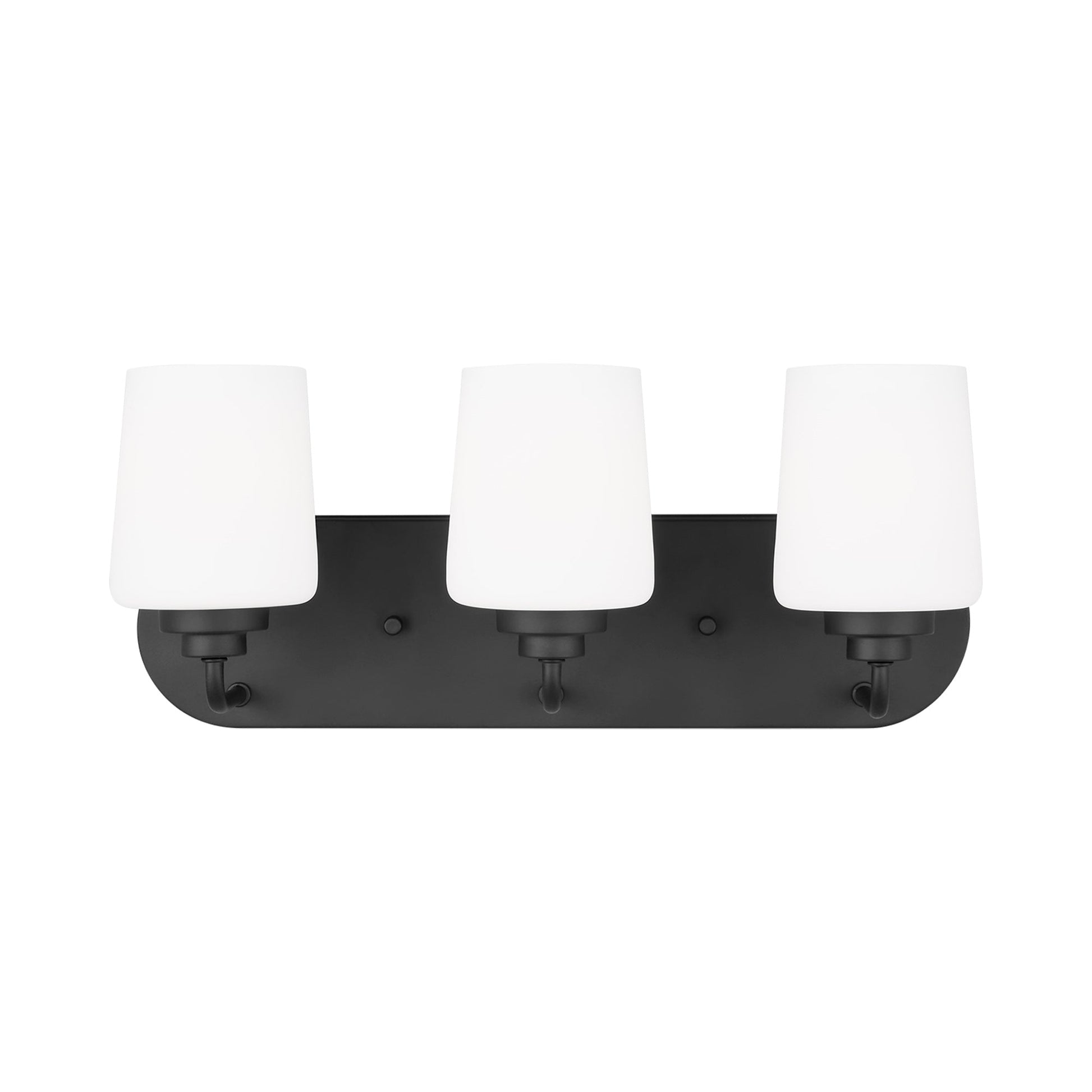 Windom Bath Wall Light in Midnight Black (3-Light).