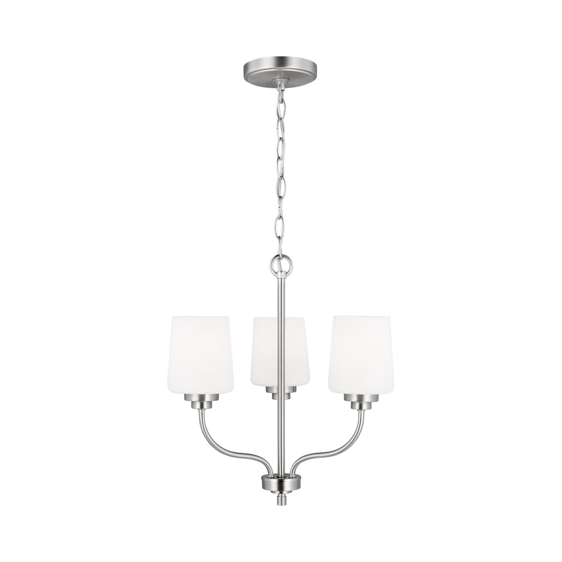 Windom Chandelier in Brushed Nickel (3-Light).