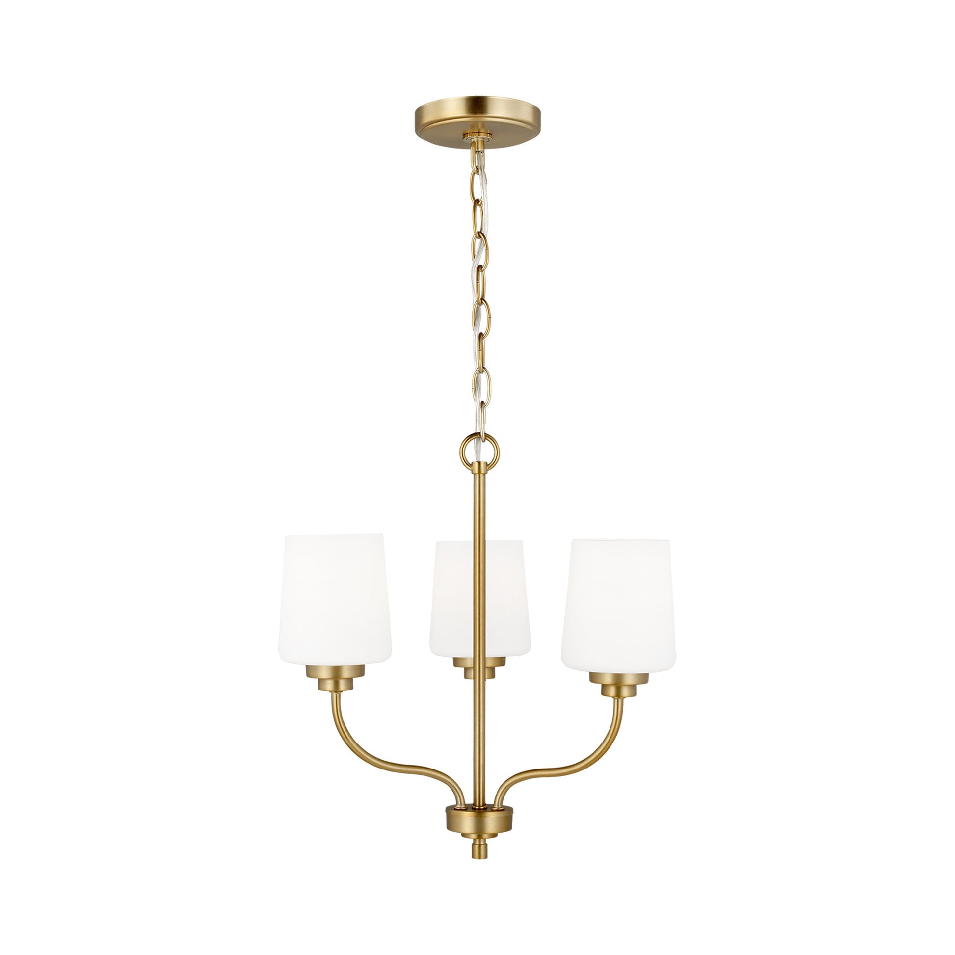 Windom Chandelier in Satin Brass (3-Light).