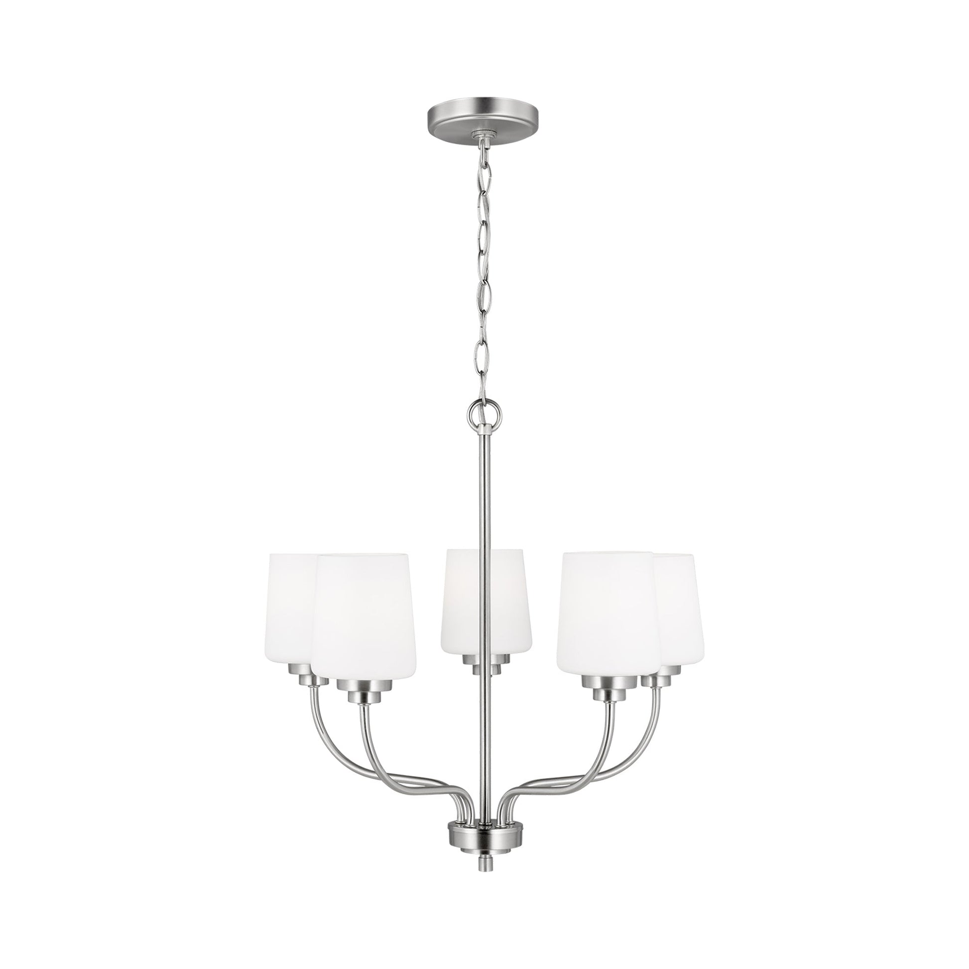 Windom Chandelier in Brushed Nickel (5-Light).
