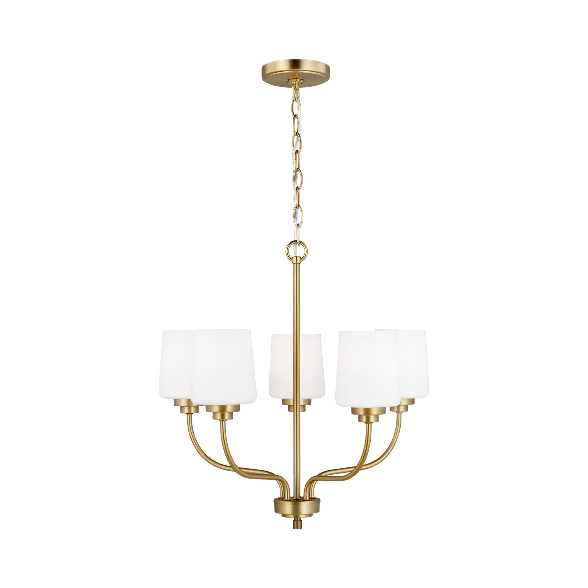 Windom Chandelier in Satin Brass (5-Light).