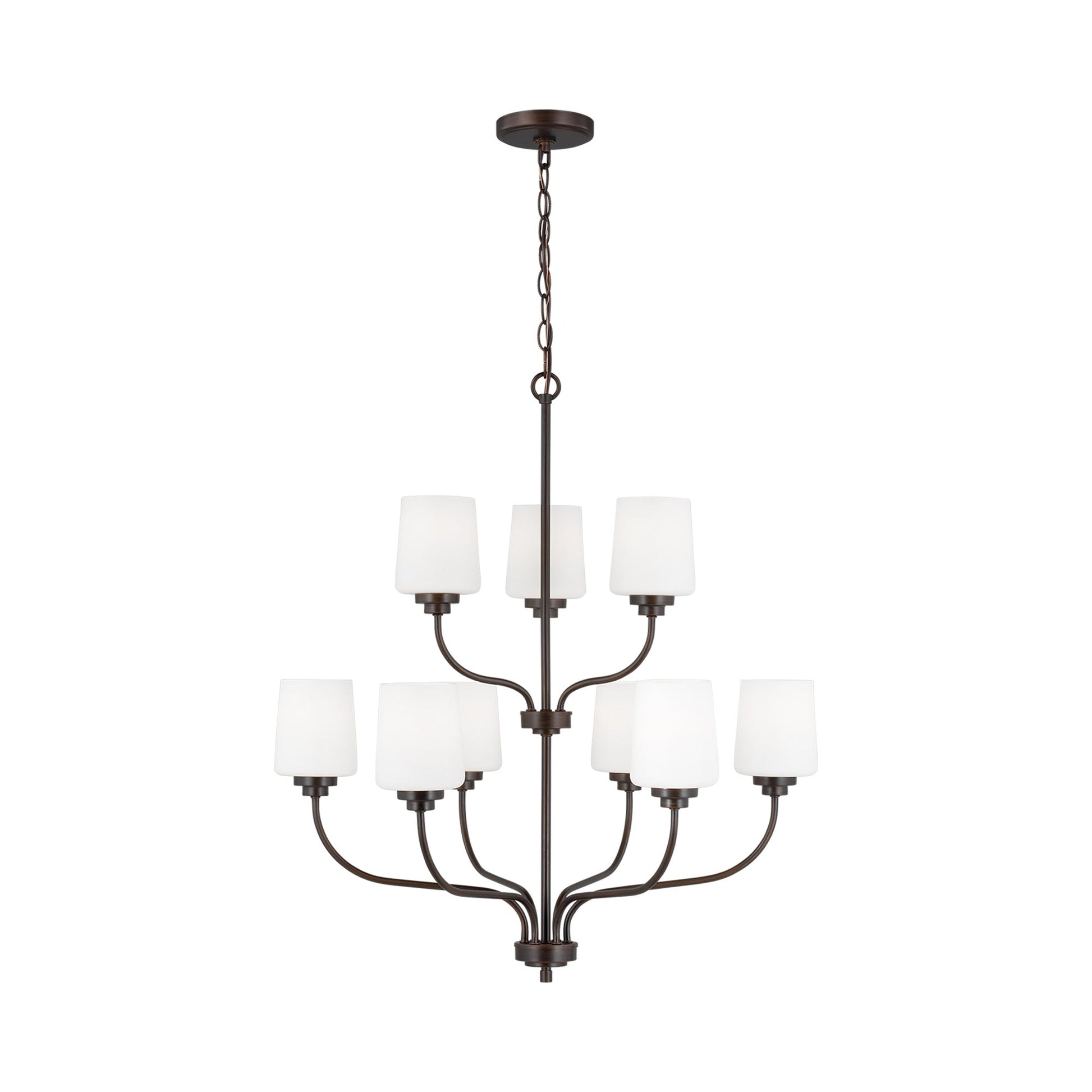 Windom Chandelier in Bronze (9-Light).