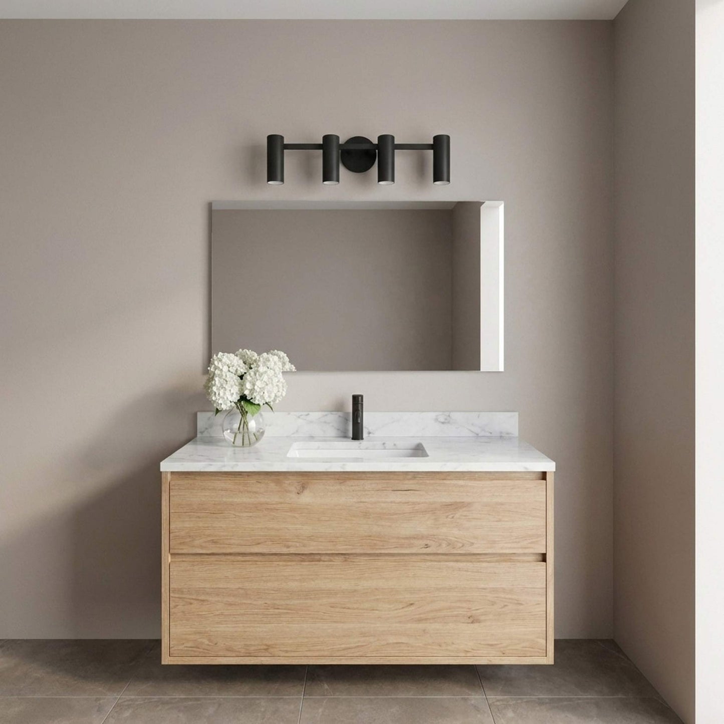 Zentro Bath Vanity Light in bathroom.