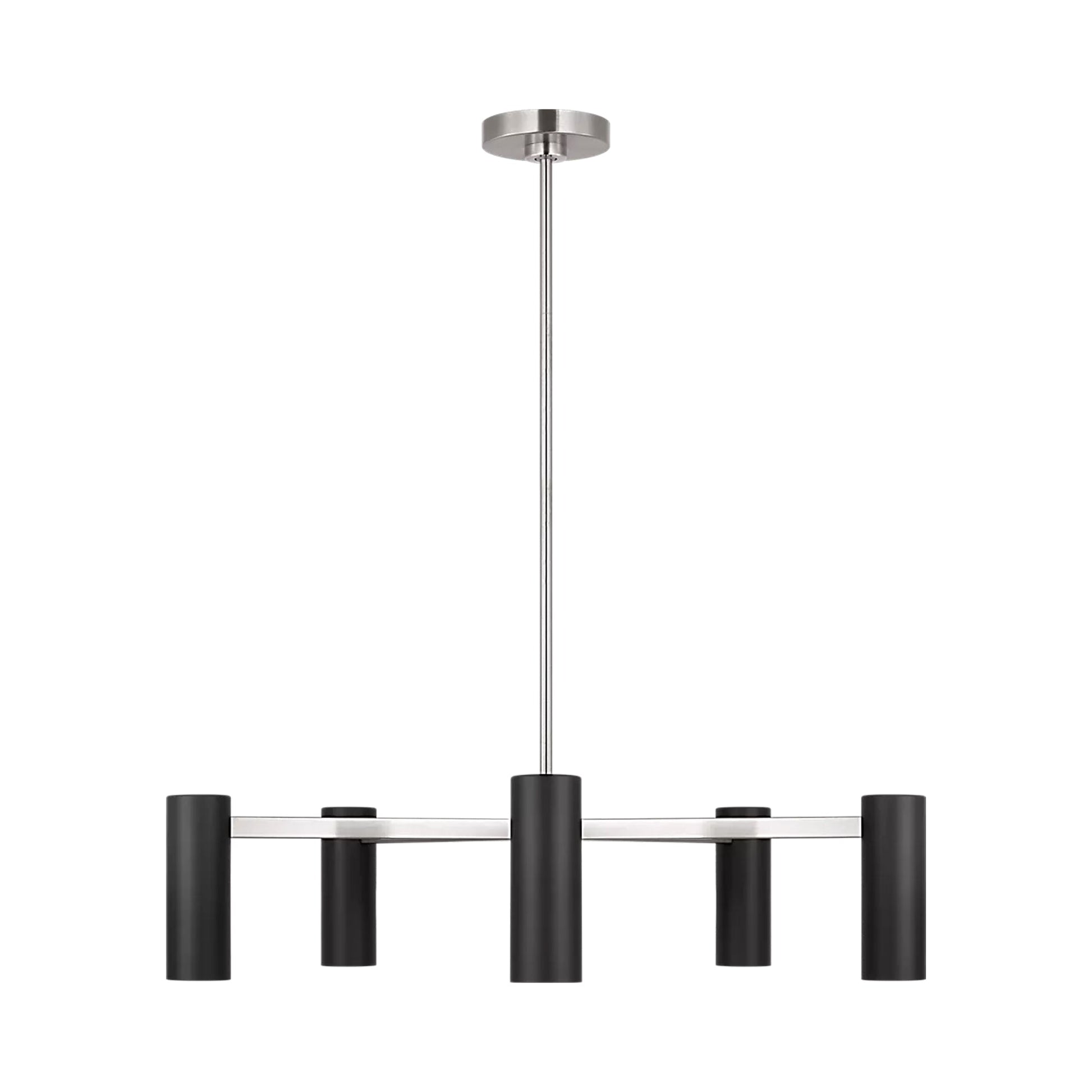 Zentro Chandelier in Brushed Nickel (5-Light).