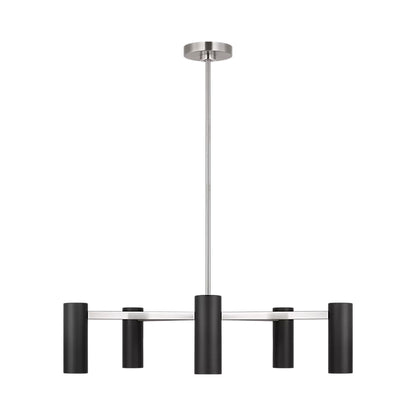 Zentro Chandelier in Brushed Nickel (5-Light).