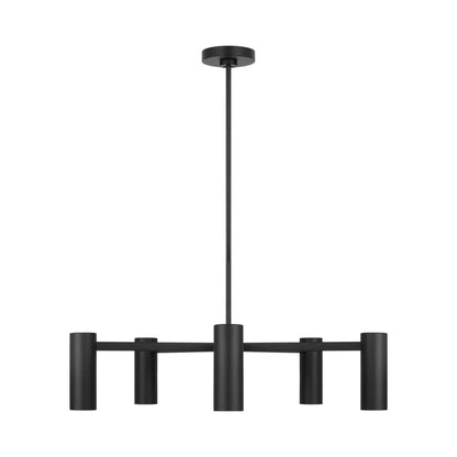 Zentro Chandelier in Midnight Black (5-Light).
