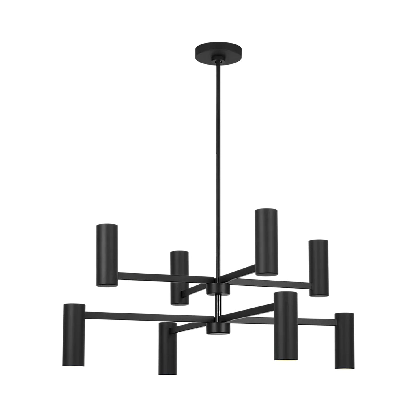 Zentro Chandelier in Midnight Black (8-Light).