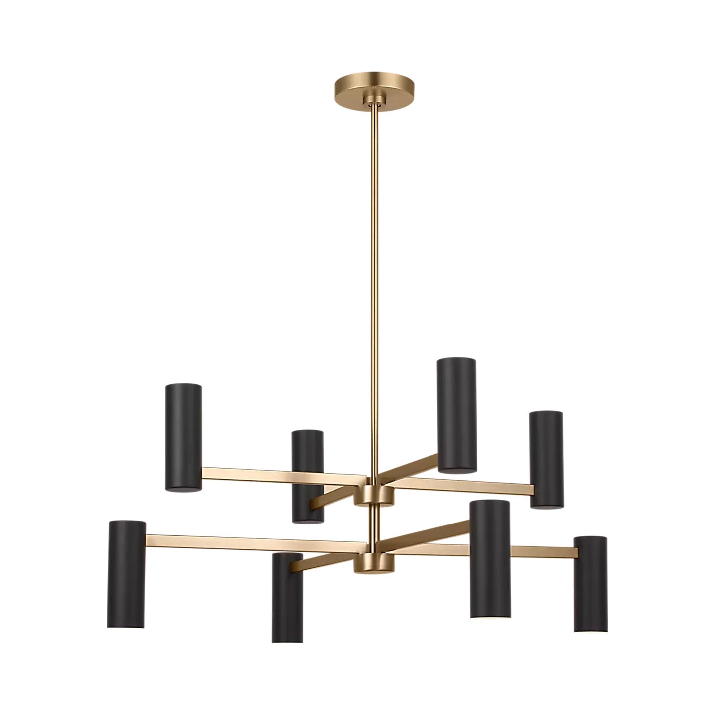 Zentro Chandelier in Satin Brass (8-Light).