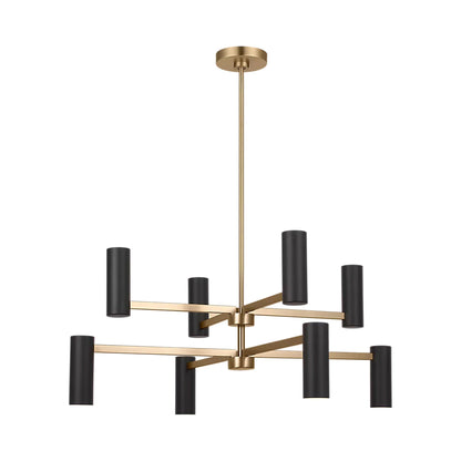 Zentro Chandelier in Satin Brass (8-Light).