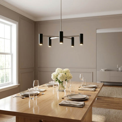 Zentro Chandelier in dining room.