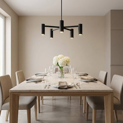 Zentro Chandelier in dining room.