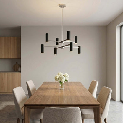 Zentro Chandelier in dining room.