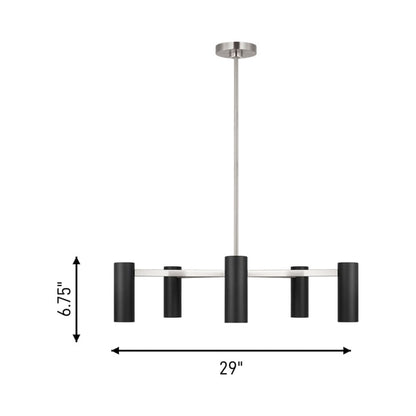 Zentro Chandelier - line drawing.