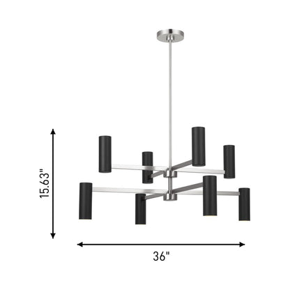 Zentro Chandelier - line drawing.