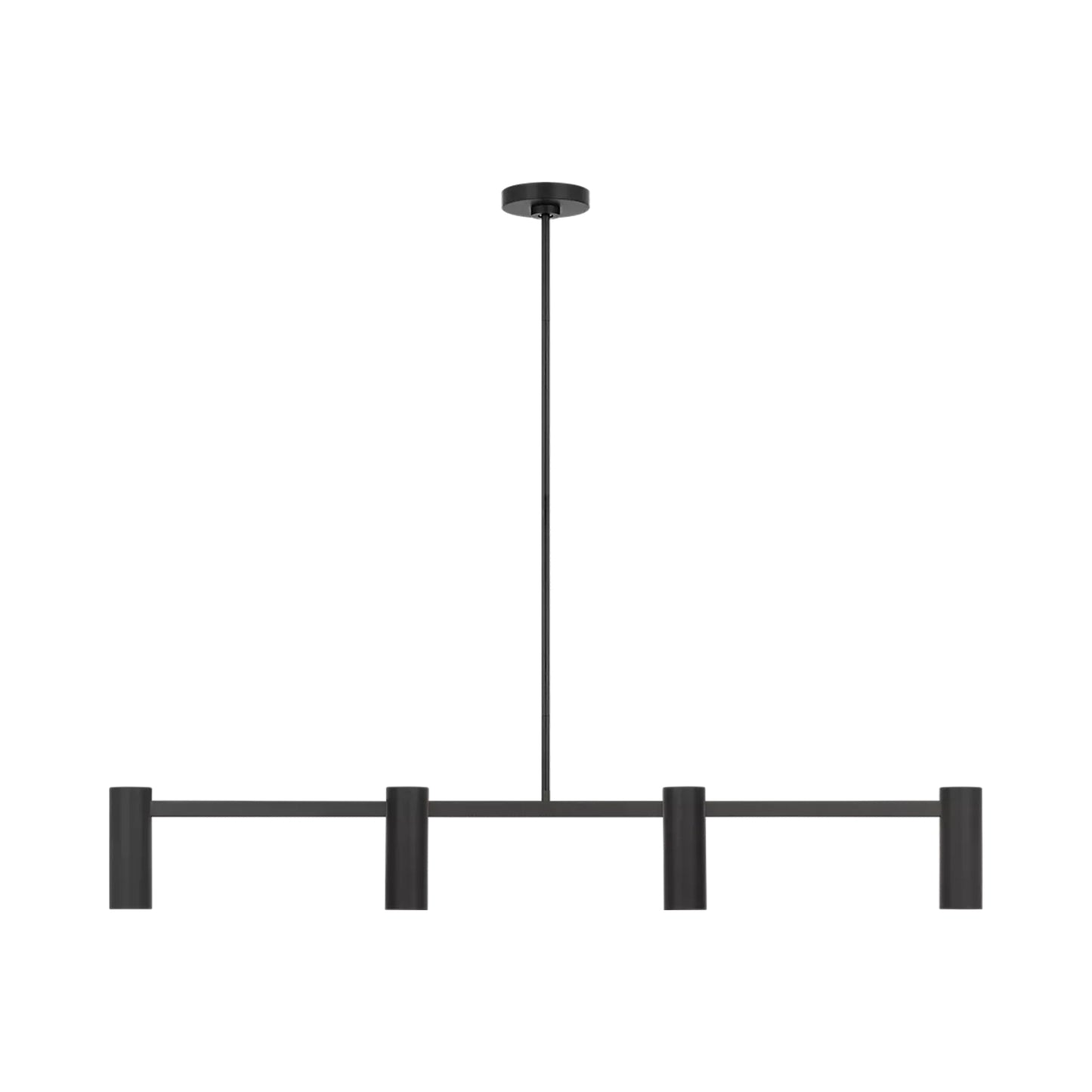 Zentro Linear Chandelier in Midnight Black.