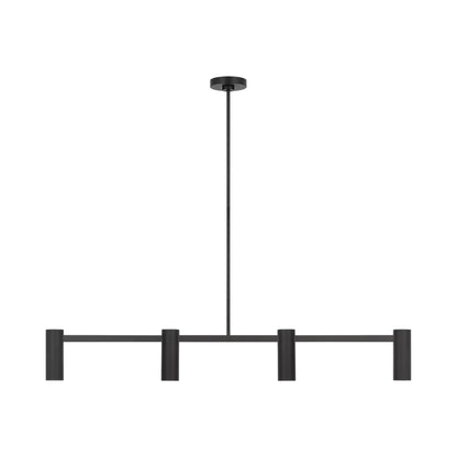 Zentro Linear Chandelier in Midnight Black.