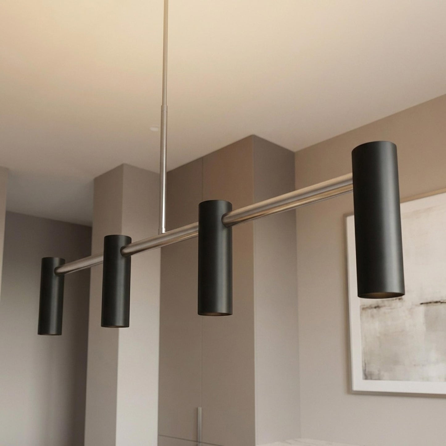 Zentro Linear Chandelier in Detail.