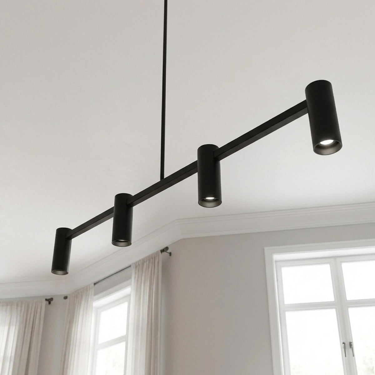Zentro Linear Chandelier in Detail.