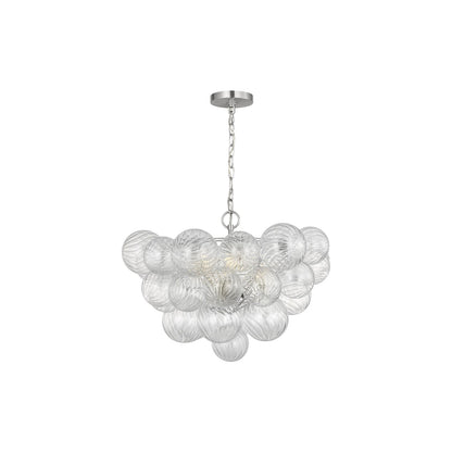Zia Chandelier in Brushed Nickel (22.83-Inch).