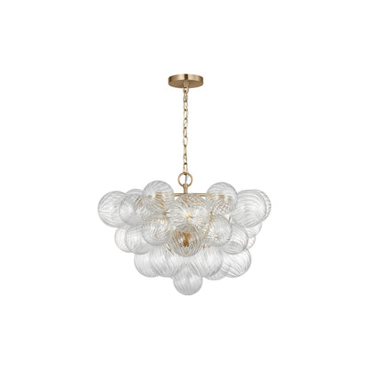 Zia Chandelier in Satin Brass (22.83-Inch).