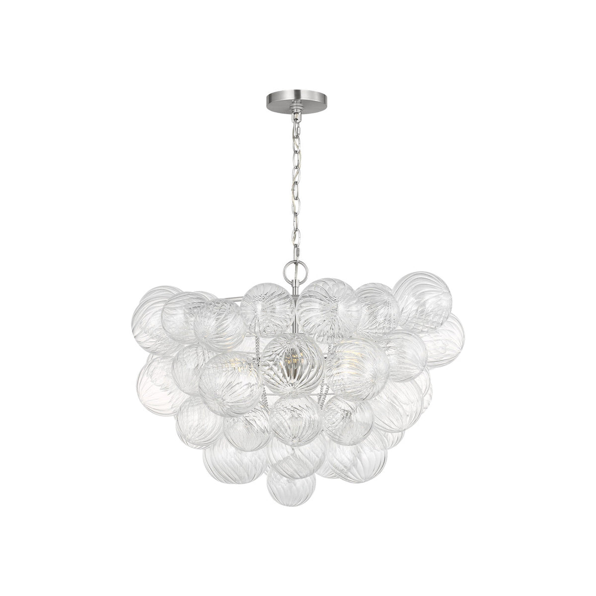 Zia Chandelier in Brushed Nickel (27.55-Inch).