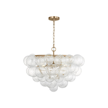 Zia Chandelier in Satin Brass (27.55-Inch).