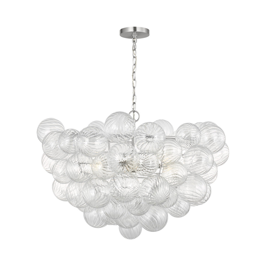 Zia Chandelier in Brushed Nickel (32.28-Inch).