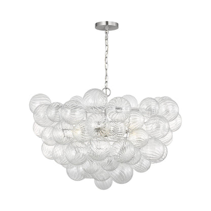 Zia Chandelier in Brushed Nickel (32.28-Inch).