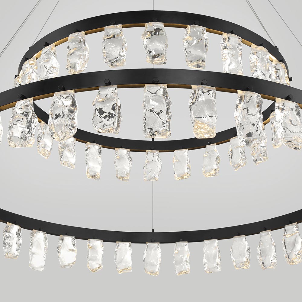 Arctic Glacier LED Chandelier in Detail.