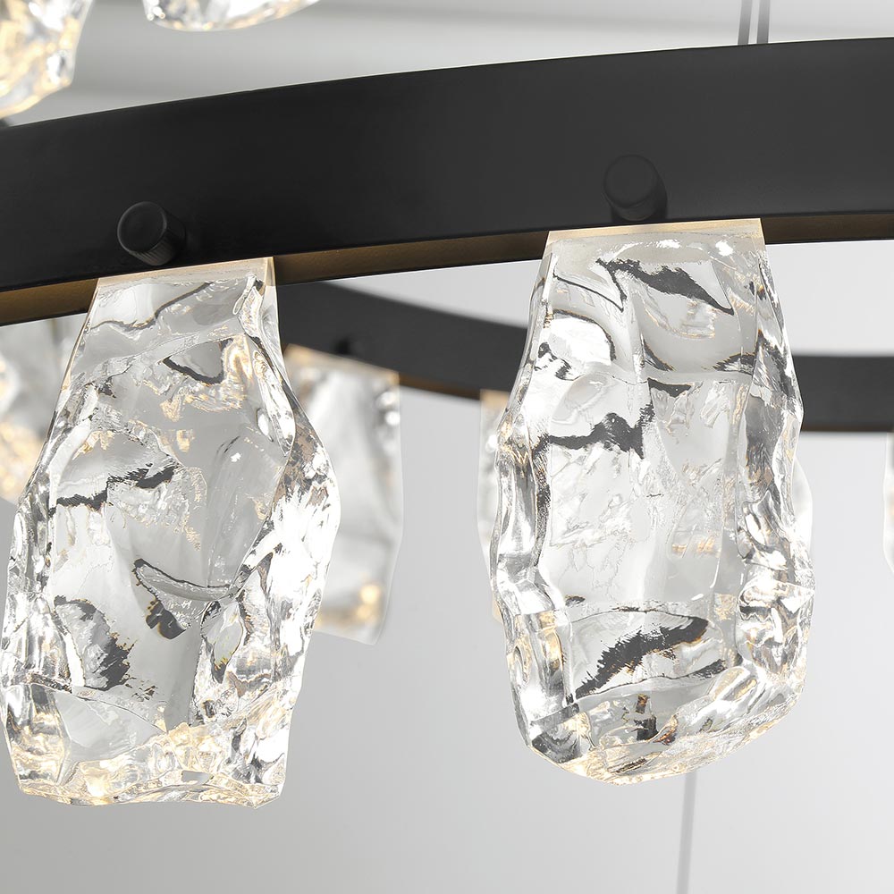 Arctic Glacier LED Chandelier in Detail.