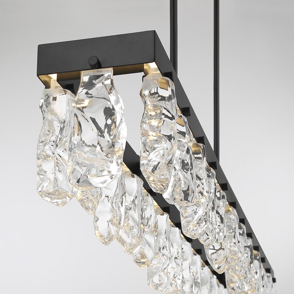 Arctic Glacier Linear LED Pendant Light in Detail.